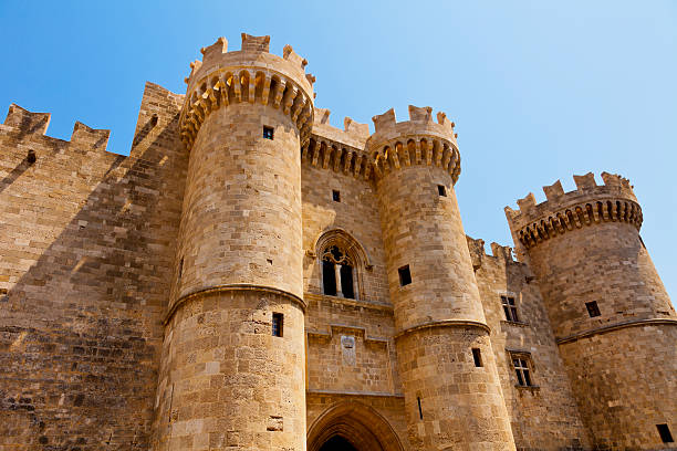 The grand entrance to the palace of the great masters of the island of Rhodes.