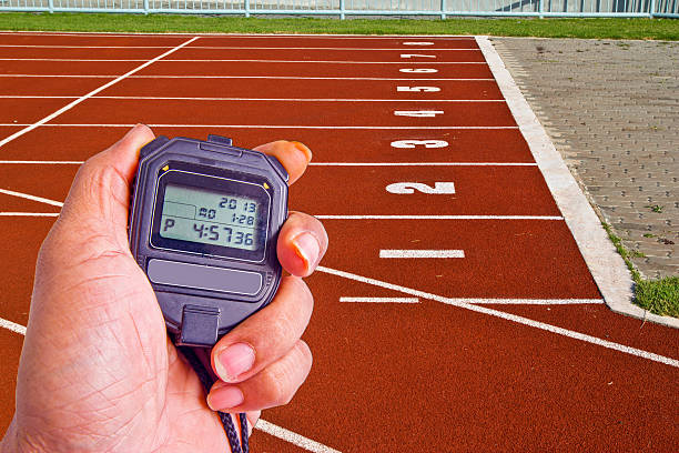 istock stopwatch in athletics field 452386097
