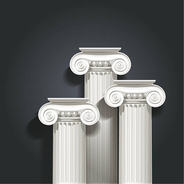 ilustraciones, imágenes clip art, dibujos animados e iconos de stock de columnas - column roman vector architecture