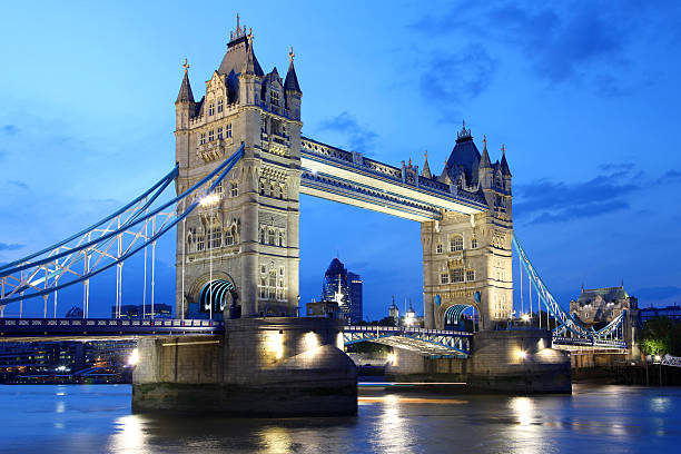 istock Famous Tower Bridge in the evening, London, England 452389687