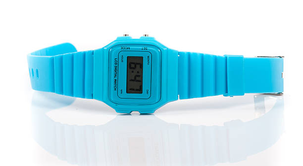istock wrist-watch for sport on white surface with soft shadow 452392701