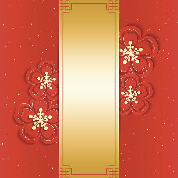 illustrations, cliparts, dessins animés et icônes de carte de voeux de nouvel an chinois - chinese culture china chinese ethnicity frame
