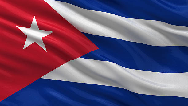 Flag of Cuba stock photo