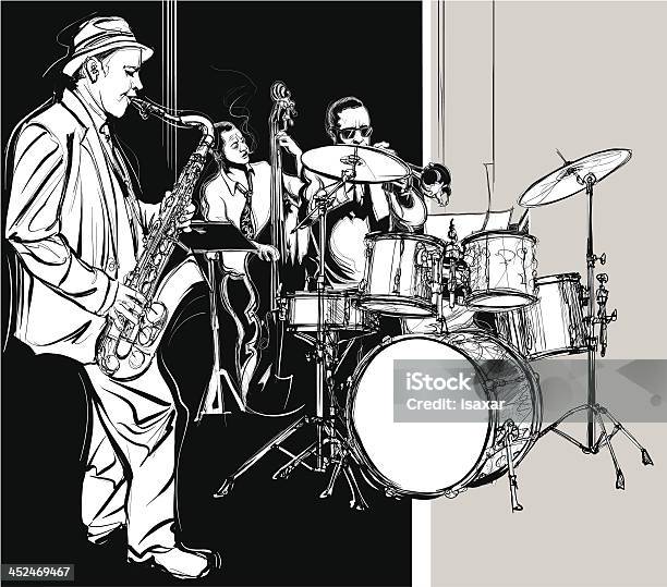 Ilustración de Jazz Band y más Vectores Libres de Derechos de Música soul - Música soul, Orquesta, Jugar