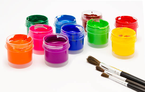 istock Gouache paint brush isolated on a white 452475709