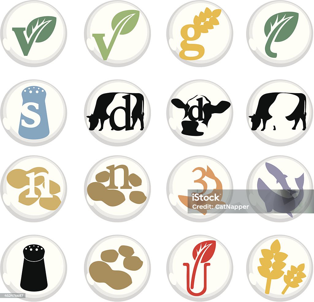 Ícones de comida - Vetor de Cereal royalty-free
