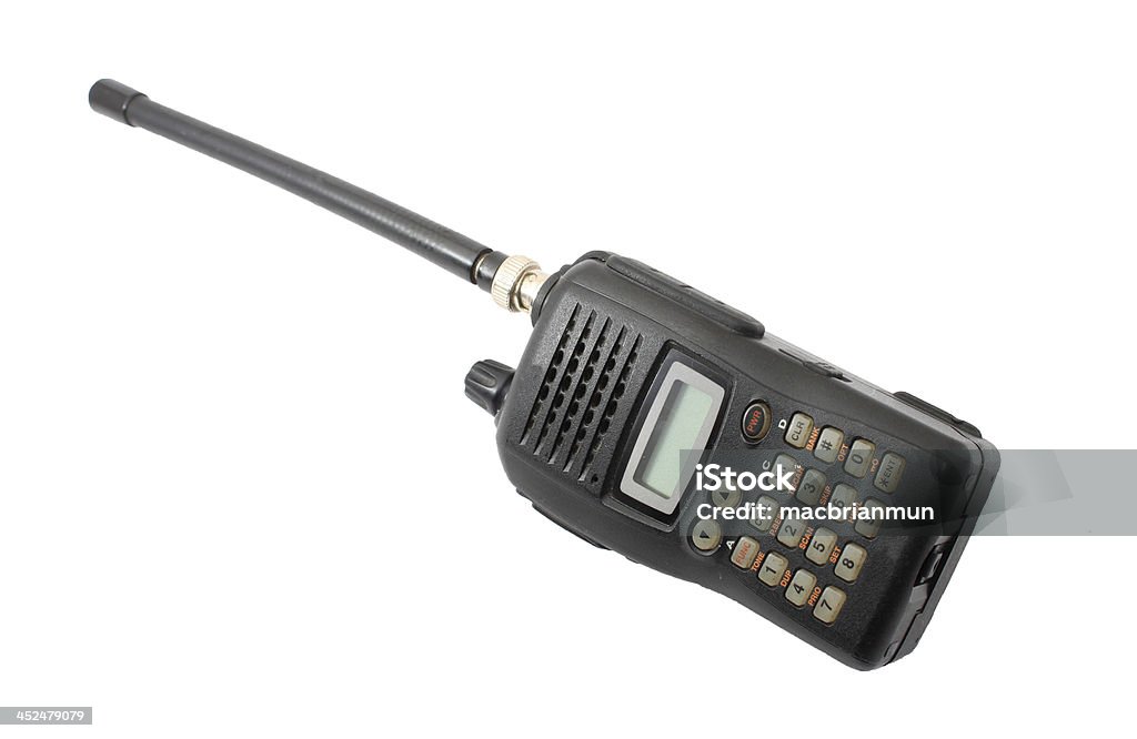 Black ham radio isolated on white CB Radio Stock Photo