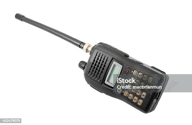 Black Ham Radio Isolated On White Stock Photo - Download Image Now - CB Radio, Walkie-talkie, Old