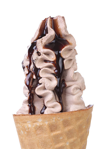 istock Chocolate ice creame with streams. 452479325