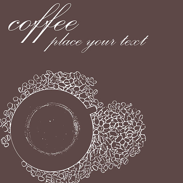 illustrazioni stock, clip art, cartoni animati e icone di tendenza di schizzo di una tazza di caffè - stimulated coffee espresso addiction