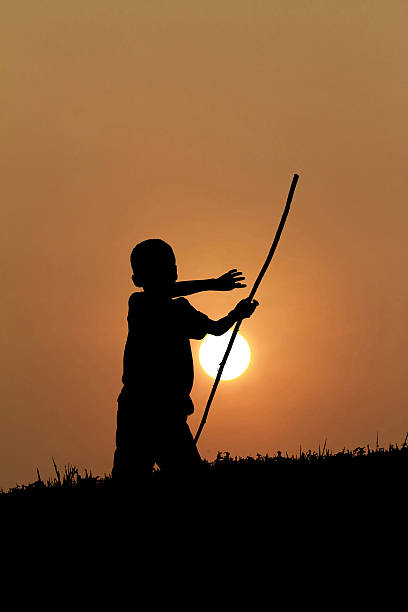 istock Kids played in the evening. 452497335