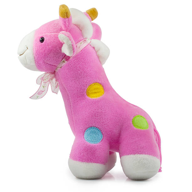 istock Soft Toy Baby giraffe on White Background 452497585