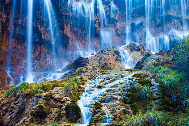 istock waterfall of jiuzhaigou 452498531