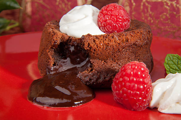 Holiday Lava Cake stock photo