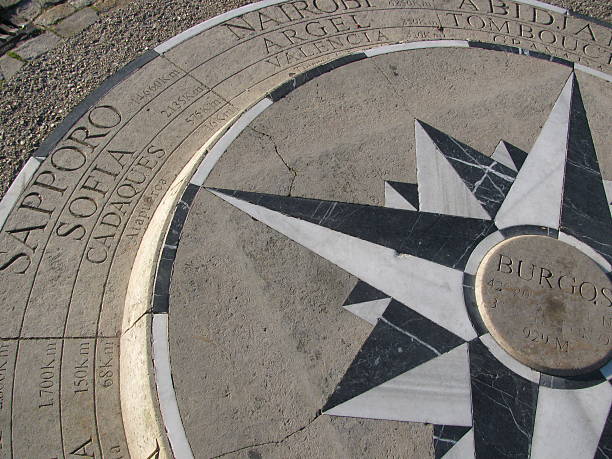istock Compass Rose in Burgos, Spain 452500189