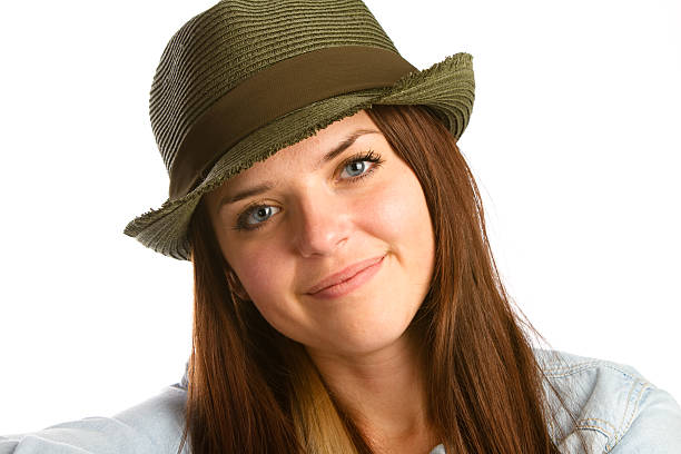 istock Cute Girl Wearing A Fedora 452501433