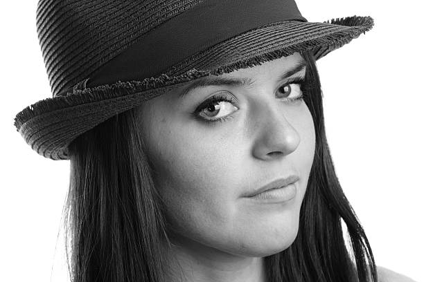 istock Cute Girl Wearing A Fedora 452503571