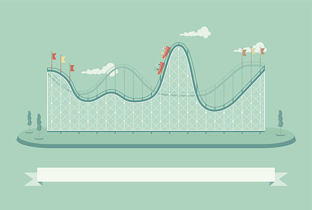 kuvapankkikuvitukset aiheesta malli, jos vuoristorata, jossa on ihmisiä - vuoristorata