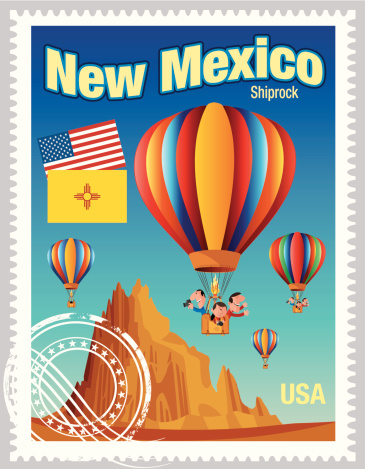 Vector New Mexico Stamp