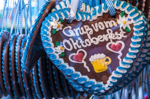 heartshaped gingerbread sold on the Beer Fest in Munich