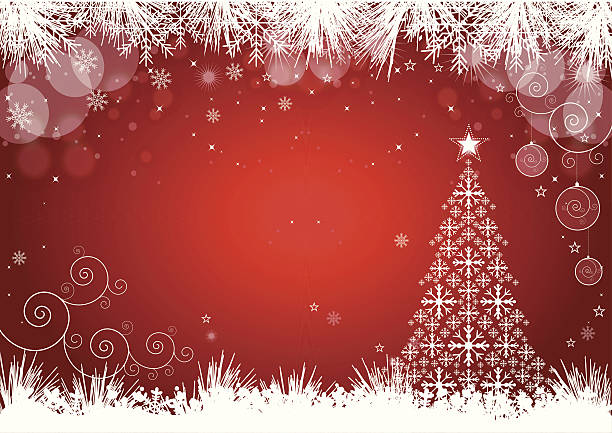 Christmas Tree Background vector art illustration