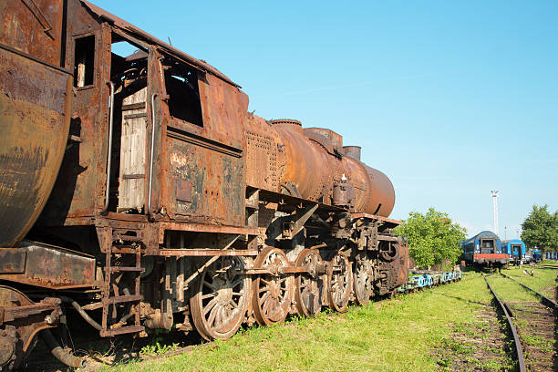 istock old steam locomotive in the rust 452519899