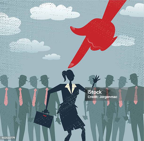 Abstract Businesswoman Is Picked And Selected Stock Illustration - Download Image Now - Abstract, Adult, Business