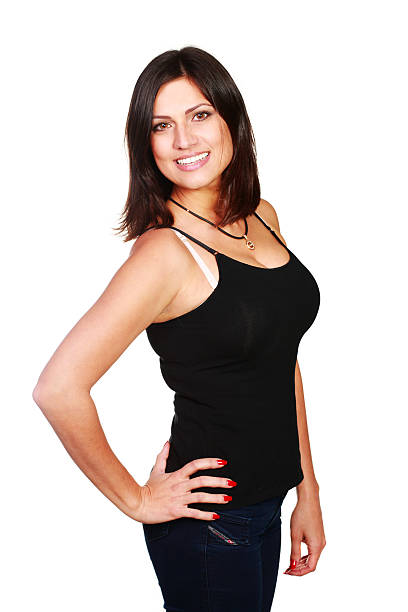 beautiful woman isolated on a white background