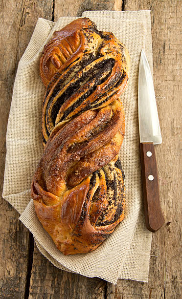 istock Christmas braided cake with poppy seeds and cinnamon 452524713