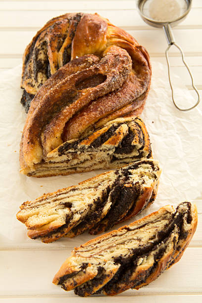 istock Christmas braided cake with poppy seeds and cinnamon 452524779