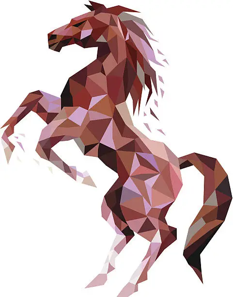 Vector illustration of Crystal horse