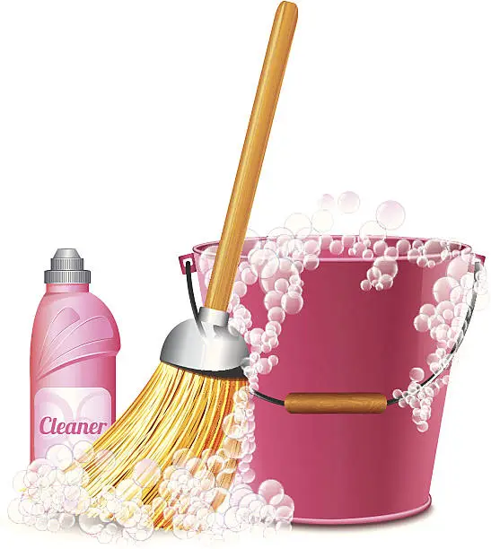 Vector illustration of Cleaning Icon