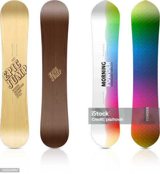 Vetores de Design De Snowboard e mais imagens de Atividade - Atividade, Aventura, Design