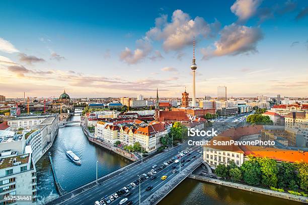 Berlin Cityscape Stock Photo - Download Image Now - Berlin, Scenics - Nature, Aerial View