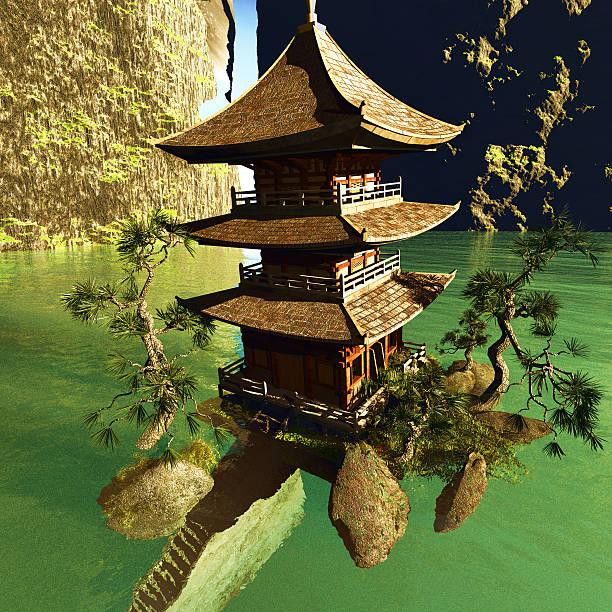 istock Zen buddhist temple in the mountains 452535539