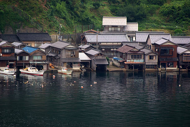 istock Houses with boat garage in Japan 452541249