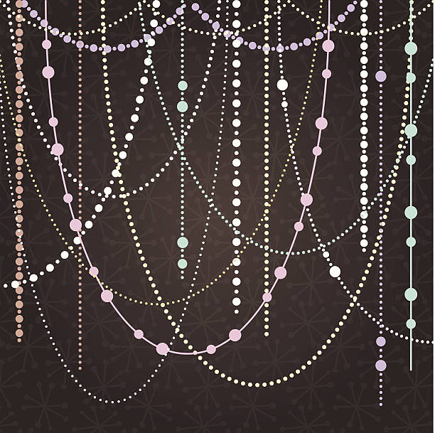 абстрактные векторные фон с висячими garlands and lights - bead jewelry drop stone stock illustrations