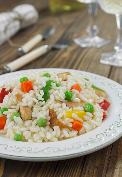 istock Risotto with chicken and vegetables 452552991