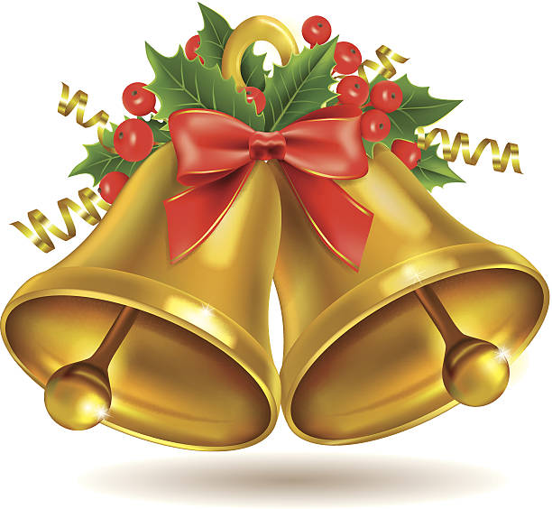 Christmas bells vector art illustration