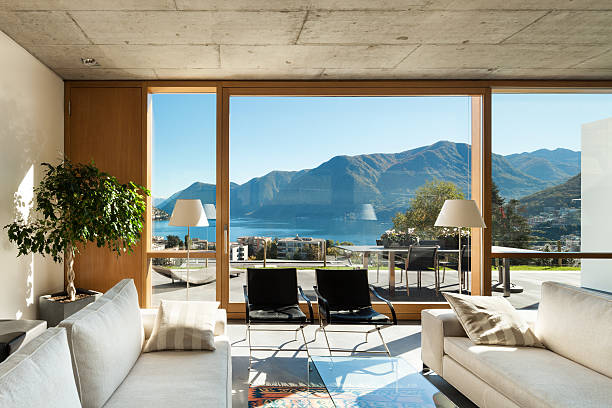 istock Beautiful modern house in cement 452560079