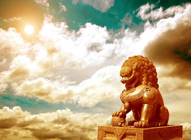 istock Chinese Imperial Lion Statue 452563871