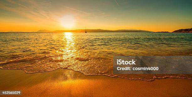 Sunset Sunny Beach Stock Photo - Download Image Now - Absence, Adventure, Beach