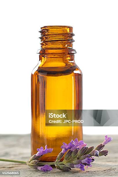 Bottle With Lavender Essence Stock Photo - Download Image Now - Alternative Medicine, Aromatherapy, Bar - Drink Establishment