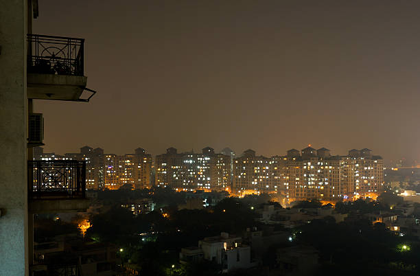 istock Balcony view of city skyline 452569363