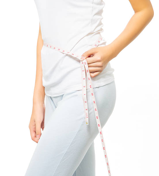 istock Woman measuring her hip. 452571623