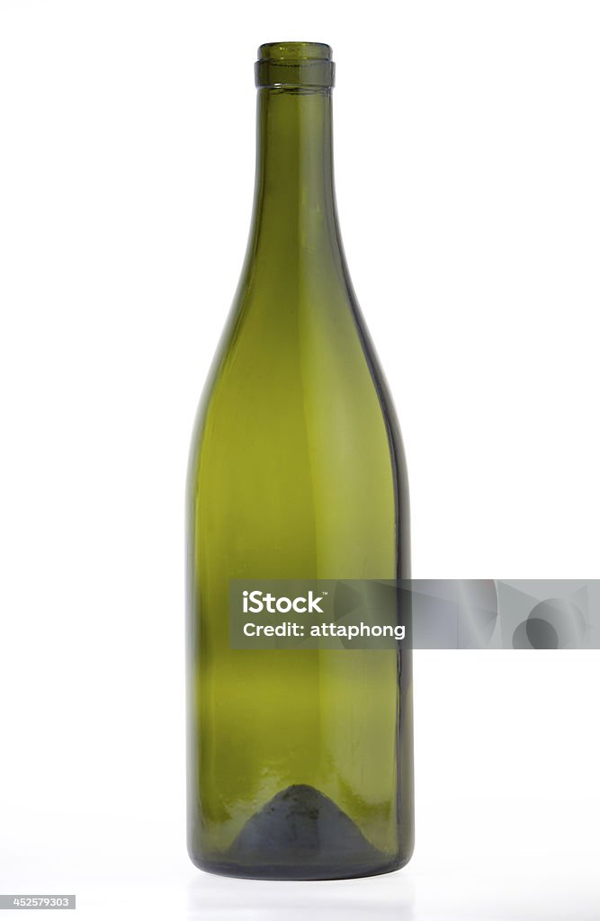 empty wine bottle empty wine bottle isolated on white background Alcohol - Drink Stock Photo