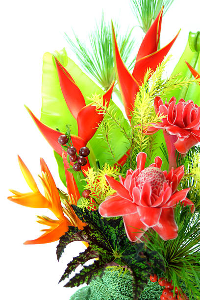 istock Flower arrangement with tropical flowers. 452580199