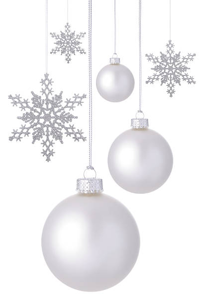 Snowflakes And Baubles stock photo