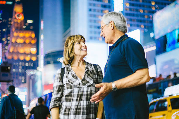 istock Senior Couple in Times Square New York 452584645