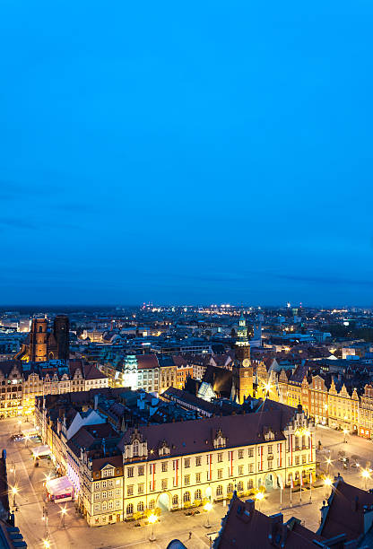 istock poland, wroclaw, main square at night 452591391
